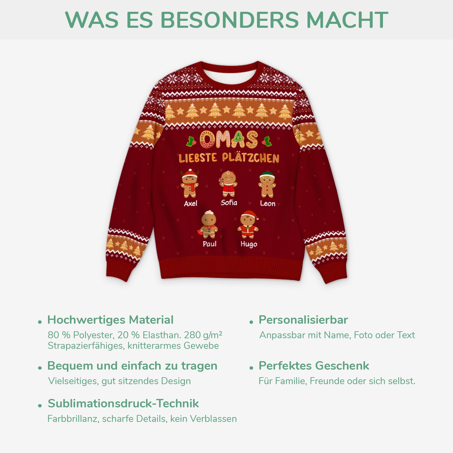 5764WGE5 opas omas perfekter keks clan personalisierter weihnachtspullover_ oma opa 5764WKZZA