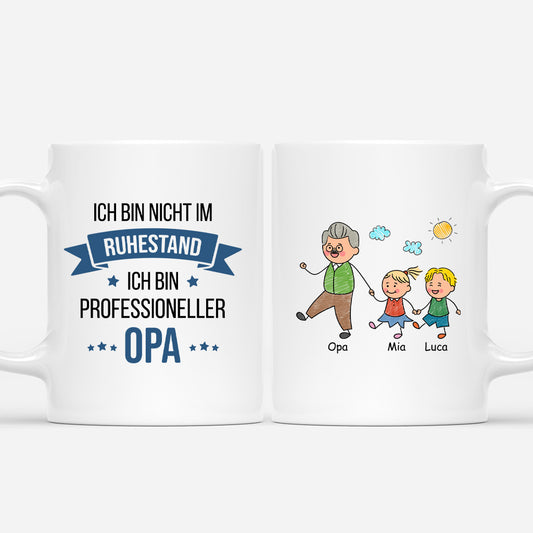 5768MGE1 ich bin nicht im ruhestand ich bin professioneller opa personalisierte tasse rente_ mann 5768M8ZAB