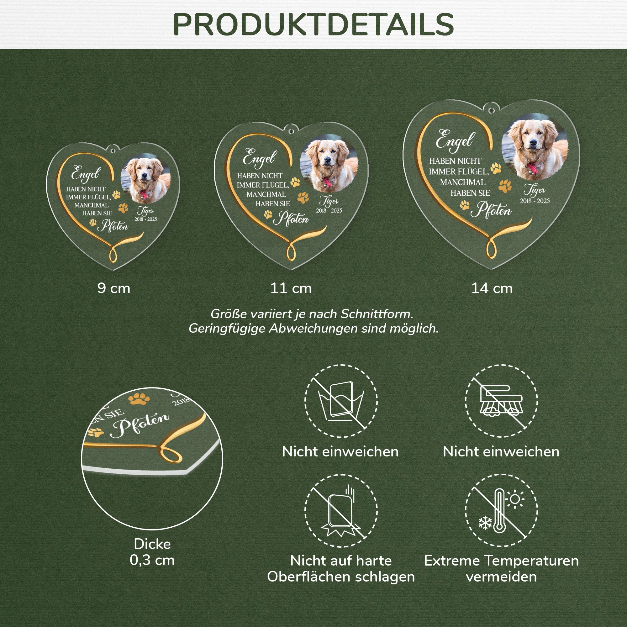 5769OGE3 manchmal haben engel pfoten personalisierter weihnachtsschmuck_ acryl mit foto zur erinnerung haustier 5769O8UMC
