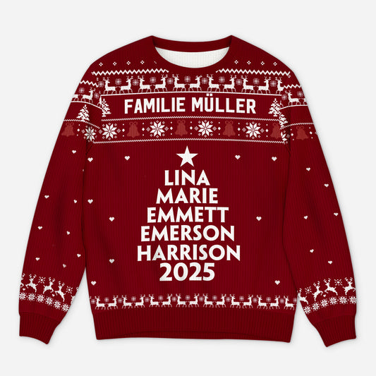 5780WGE1 weihnachtsbaum namen weihnachtspullover familie personalisiert 5780WTZCI