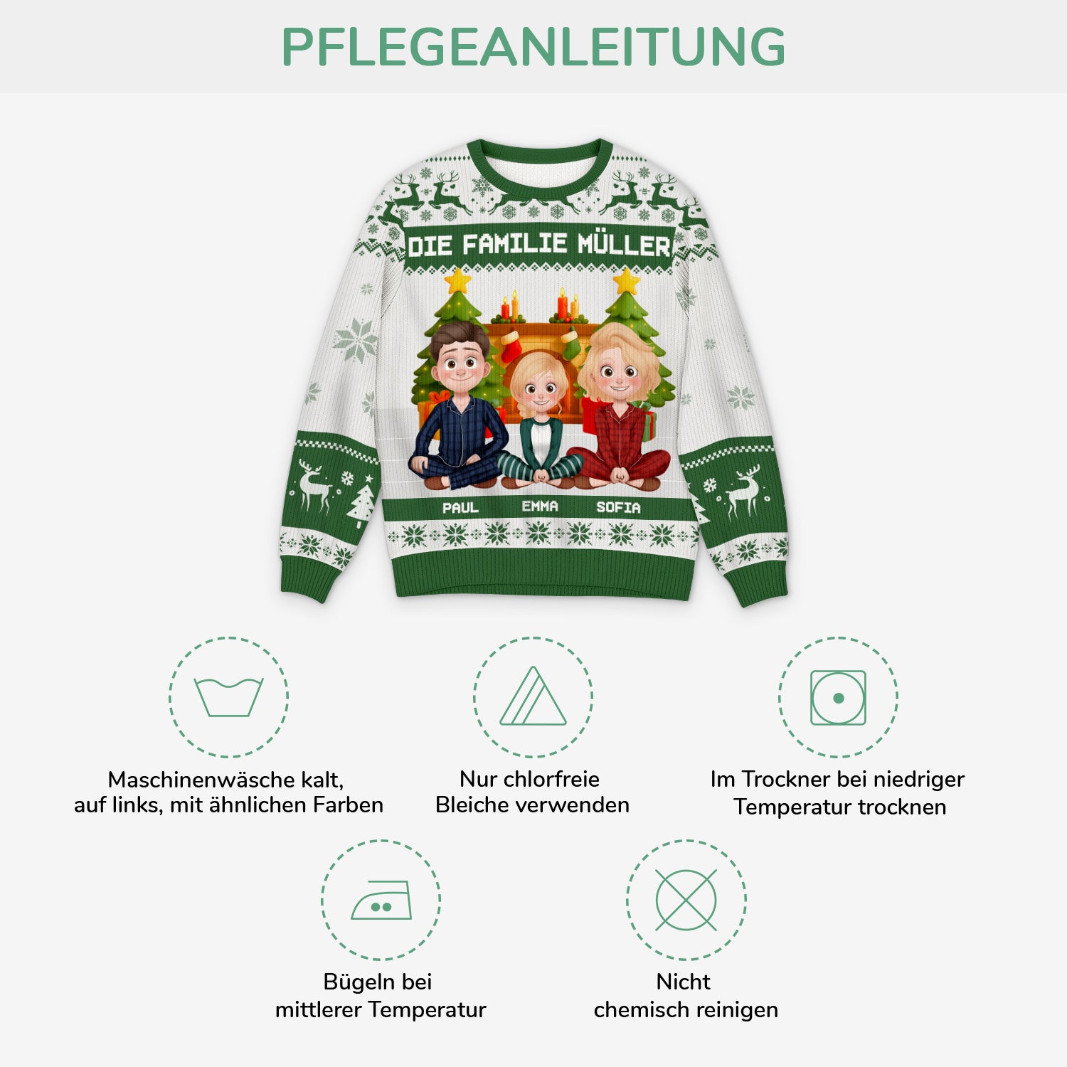 5783WGE4 die familie cartoon weihnachtspullover familie personalisiert_ 5783W8MZI