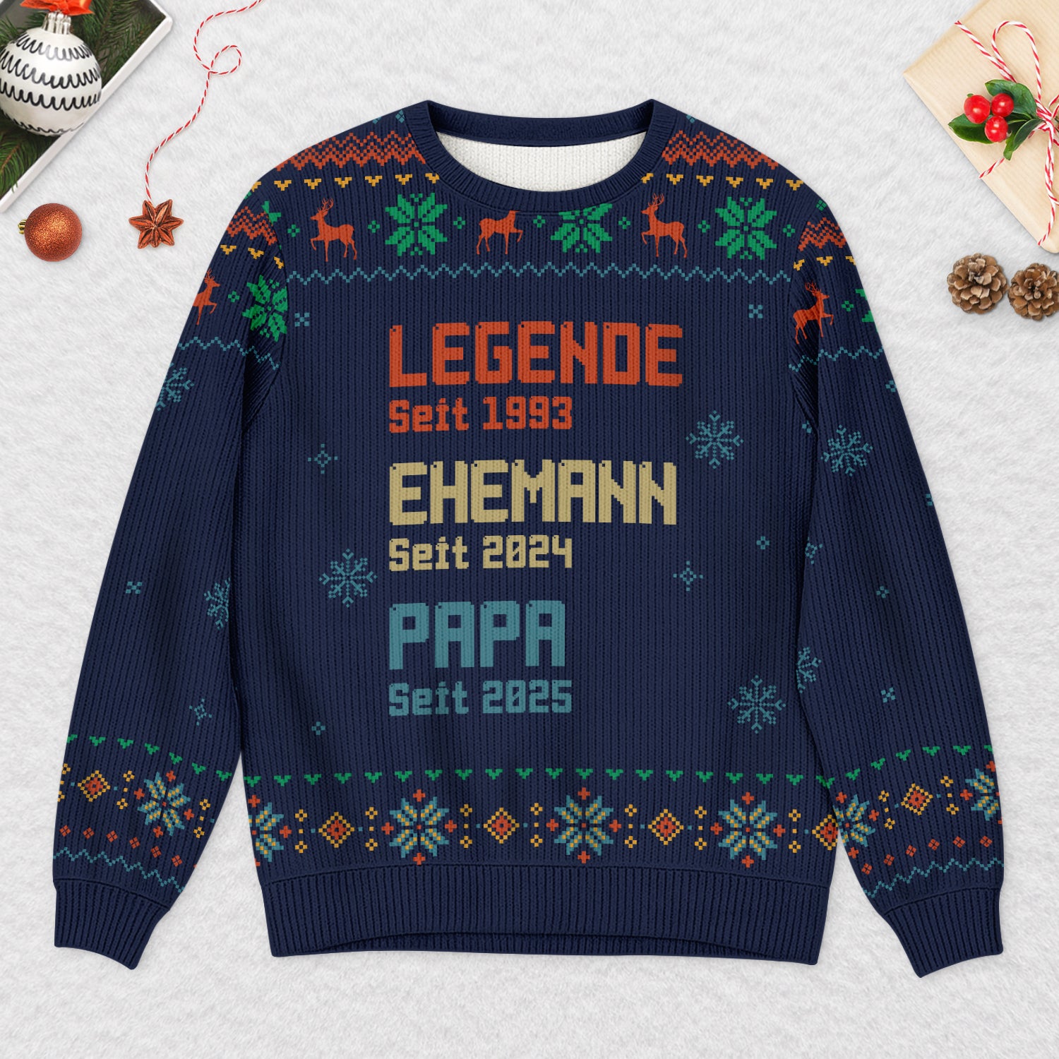 5785WGE2 legende ehemann papa opa personalisierter weihnachtspullover_ opa 5785W3HNB