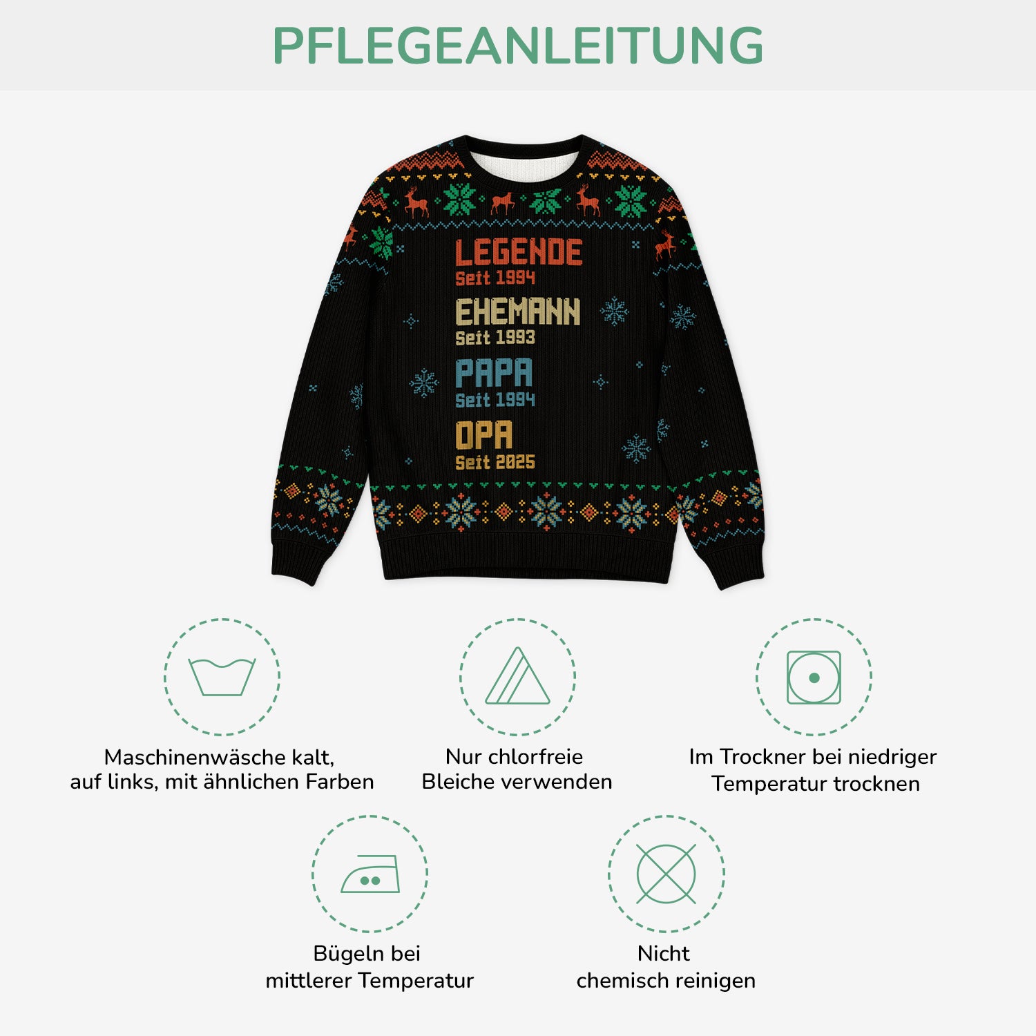 5785WGE4 legende ehemann papa opa personalisierter weihnachtspullover_ opa 5785W3HNB