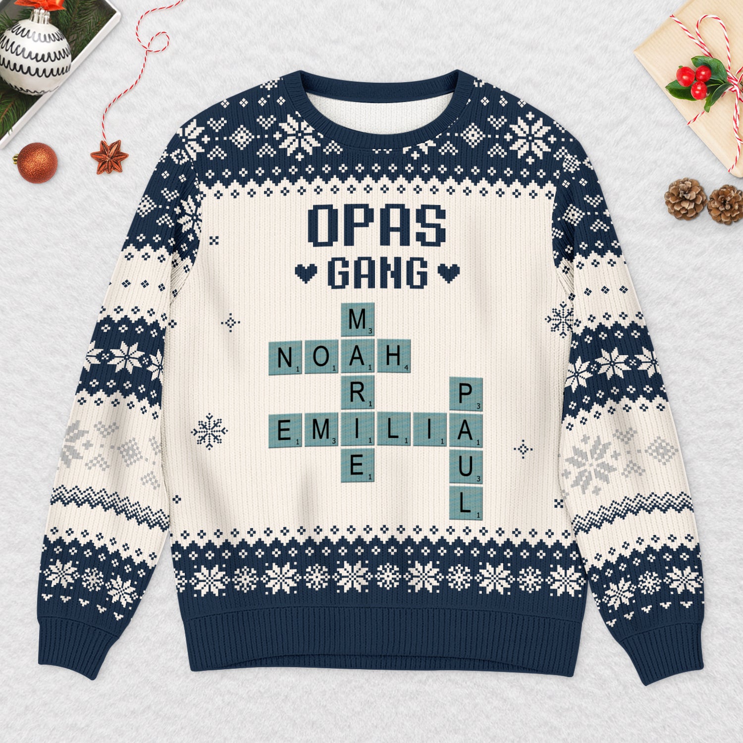 5794WGE2 omas opas gang personalisierte kreuzwortratsel weihnachtspullis_ oma opa 5794W
