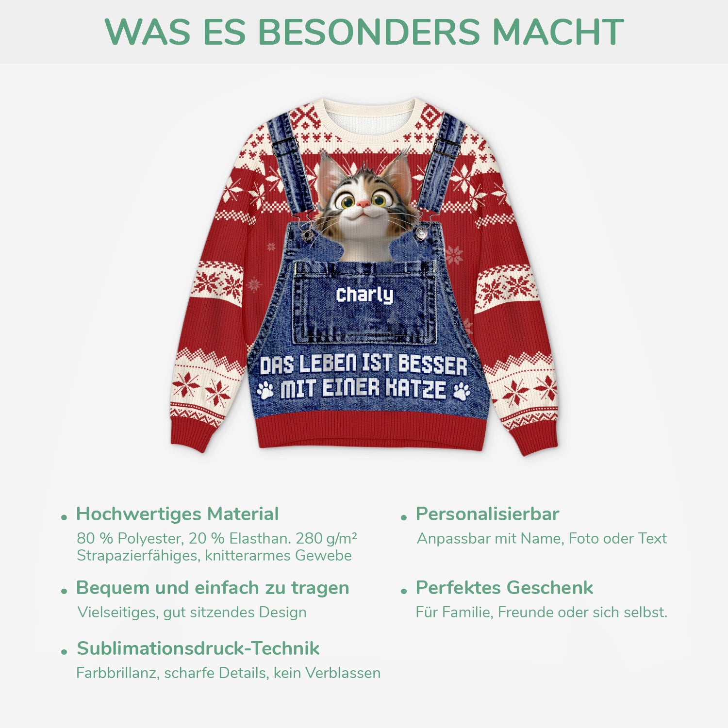 5795WGE5 das leben ist besser mit fellnasen weihnachtspullover katze hund personalisiert_ mit foto 5795W3LMD
