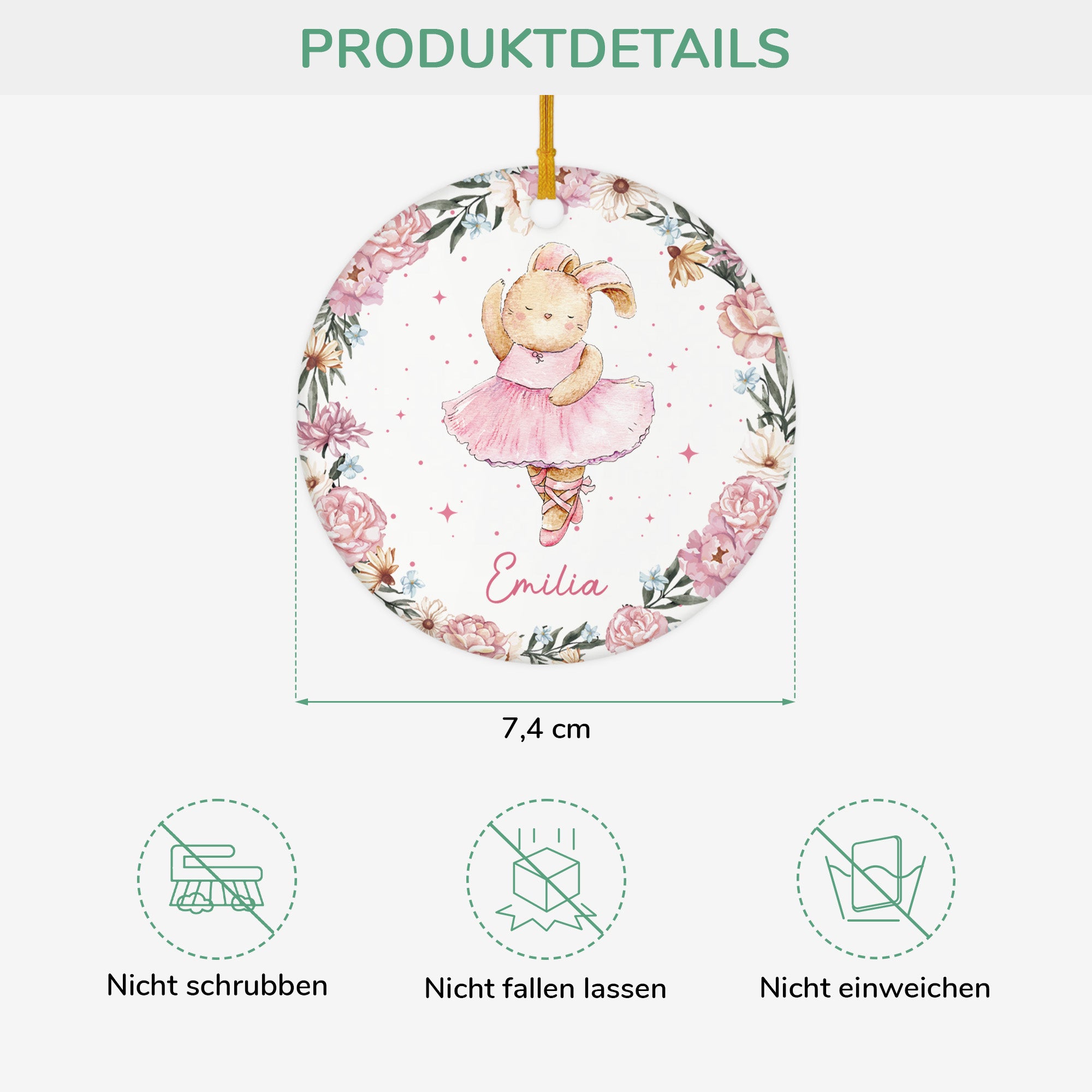 5797OGE3 ballet personalisierte keramik ornamente kinder 5797O8MTK