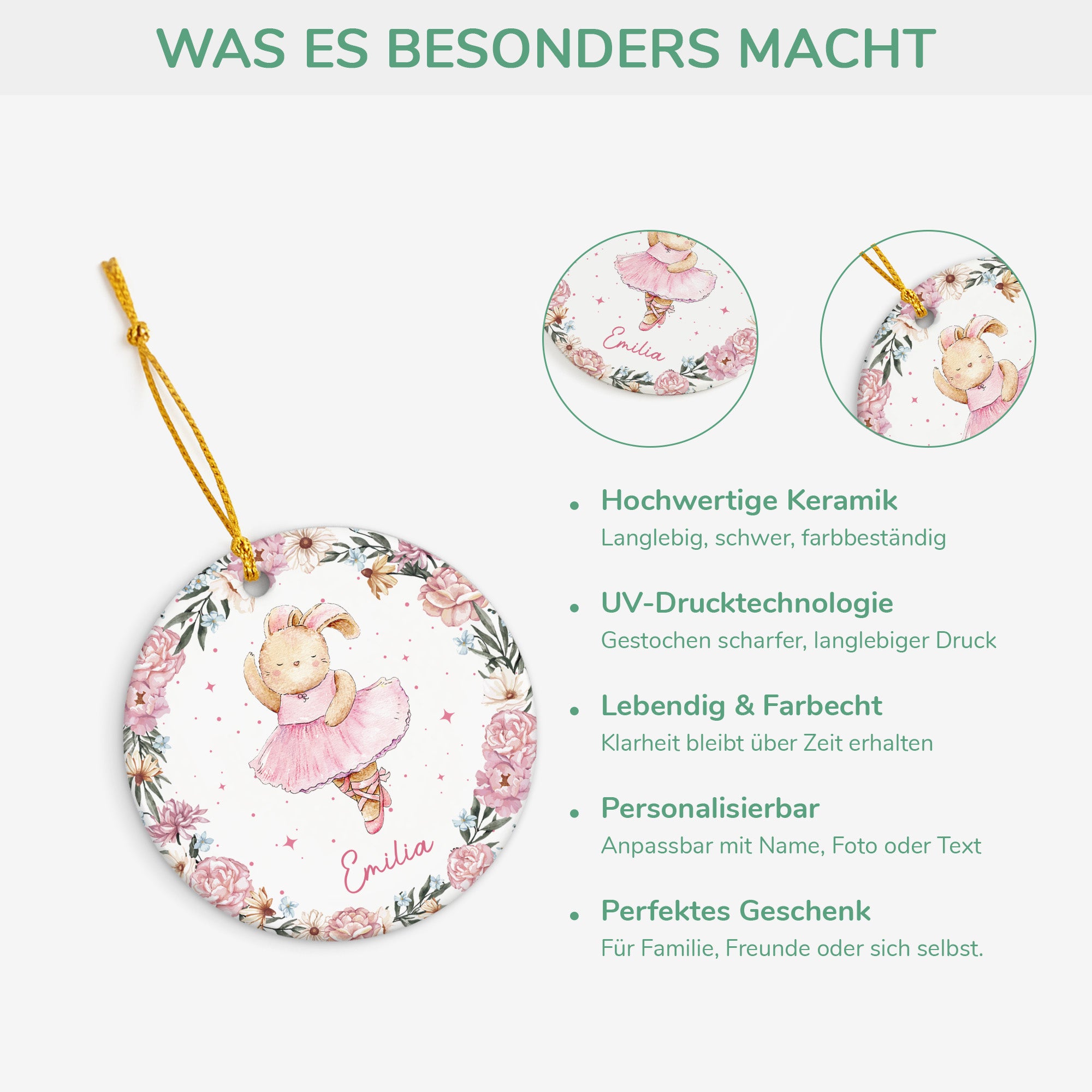 5797OGE4 ballet personalisierte keramik ornamente kinder 5797O8MTK