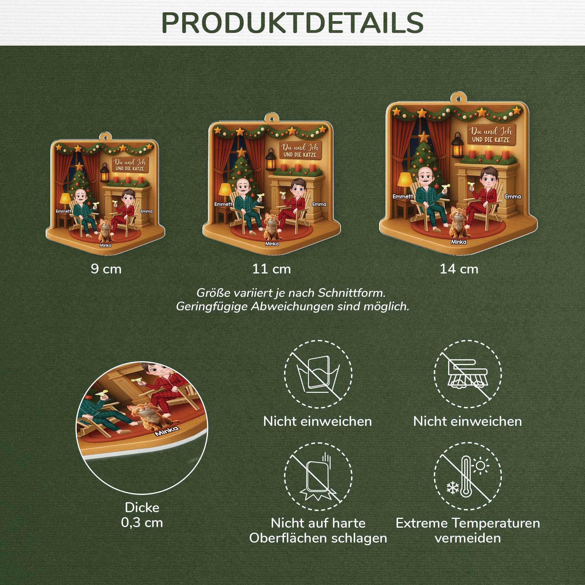 5804OGE3 3d druck effekt du ich und die katzen personalisierter weihnachtsschmuck_ acryl paar 5804OKQQD