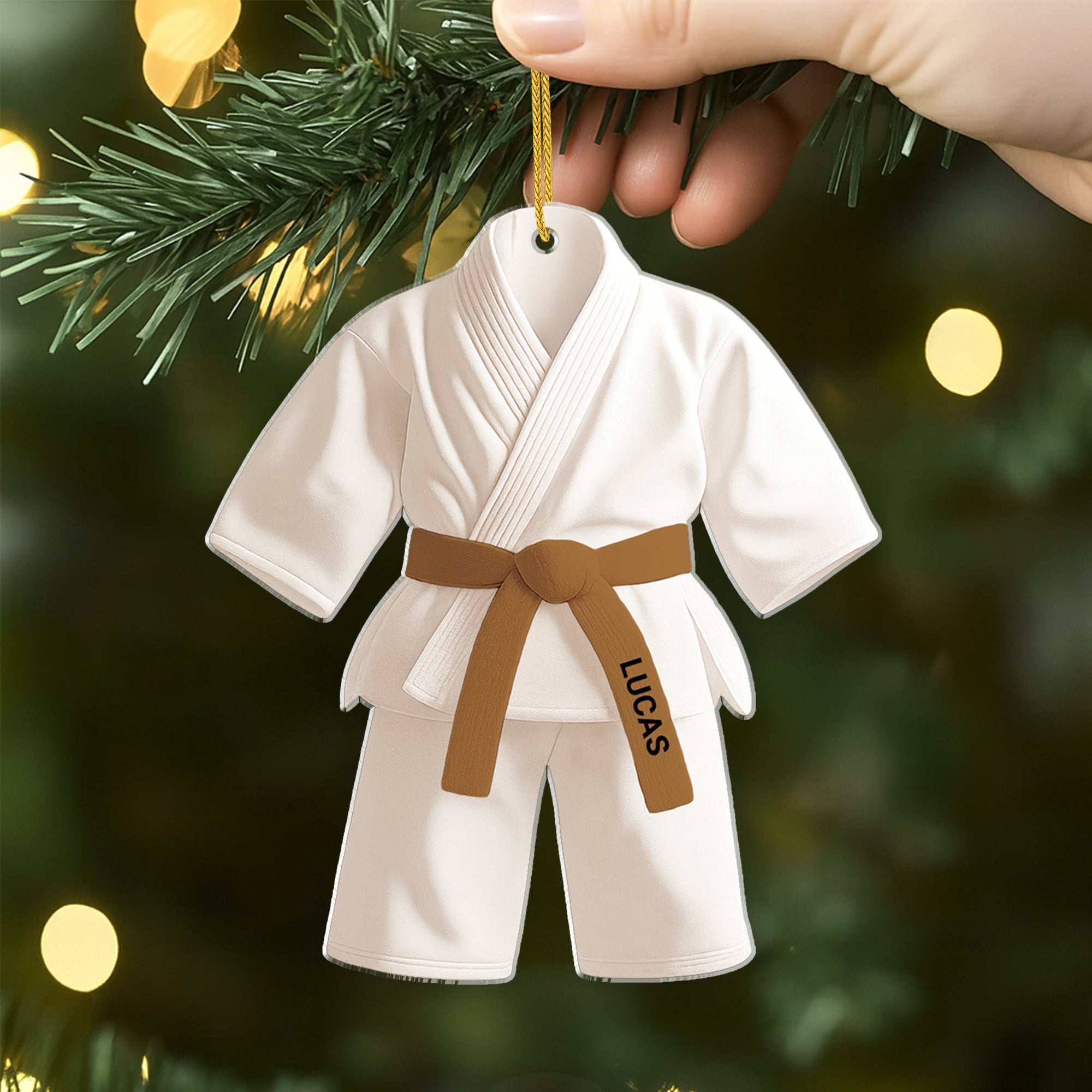 5808OGE2 3d druck effekt karate personalisierter weihnachtsschmuck acryl 5808O8HCB