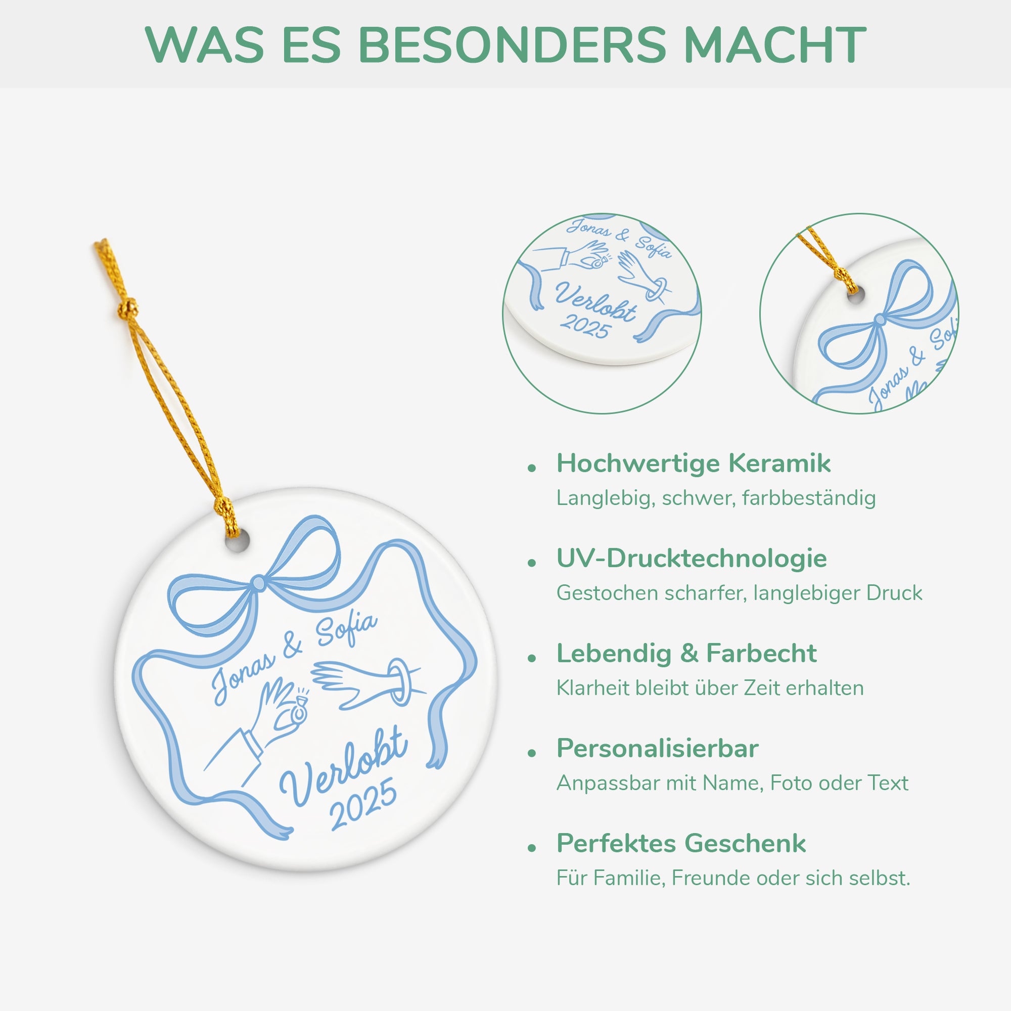 5820OGE4 verheiratet verlobt personalisierte keramik ornamente paar 5820OTUZG