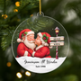 5836OGE1 gemeinsam alt werden seit weihnachtsmann frau personalisierter weihnachtsschmuck acryl paar 5836OTT5G
