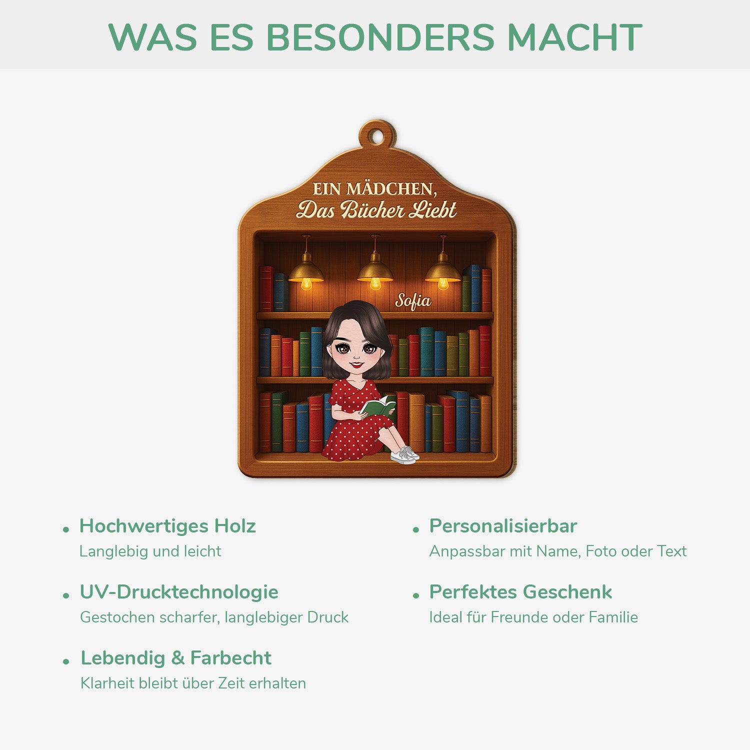 5839OGE4 3d druck effekt ein madchen die bucher liebt personalisierte 1 schicht holz ornamente leseratten frauen 5839OKLMA