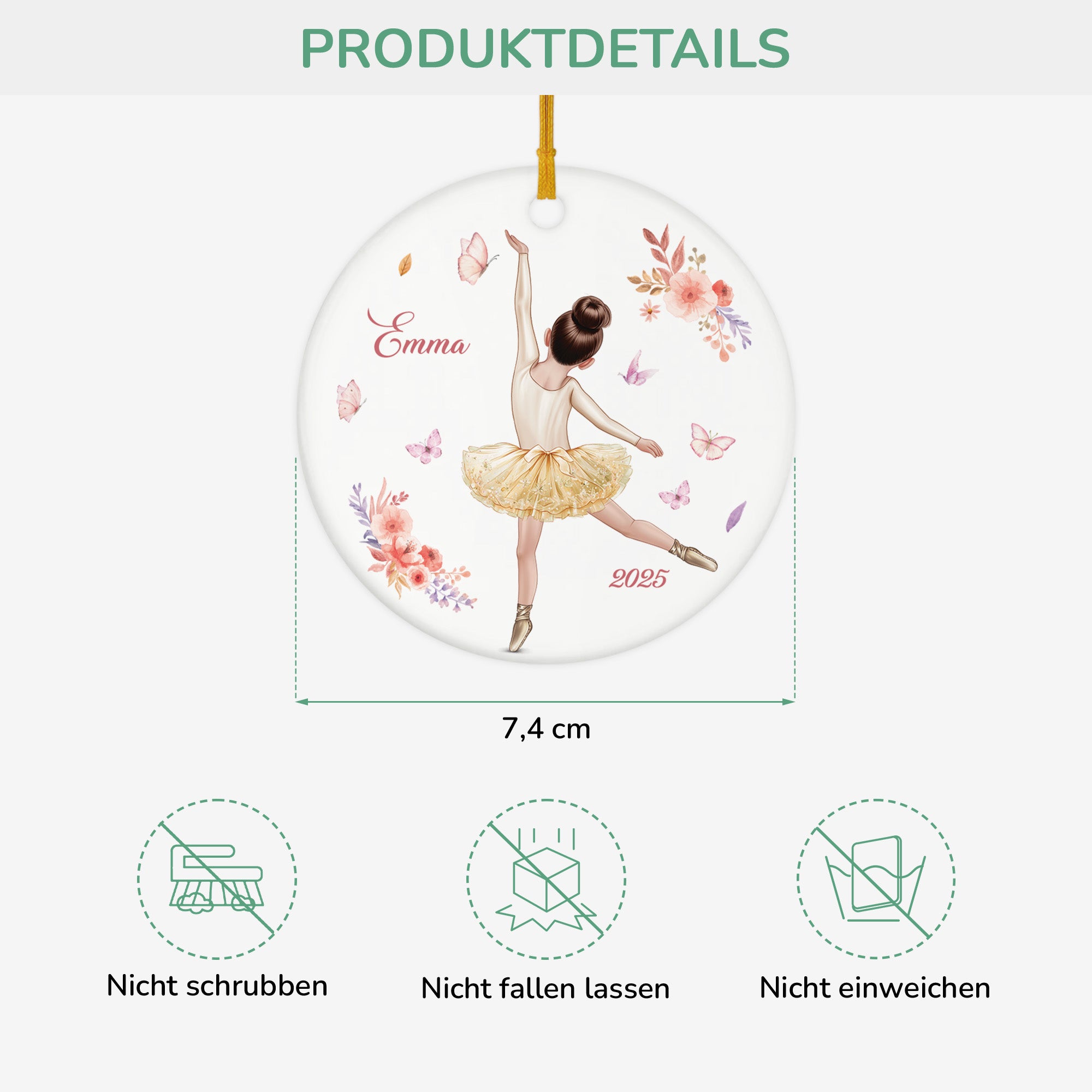 5840OGE3 ballerina personalisierte keramik ornamente kinder 5840O8QQK