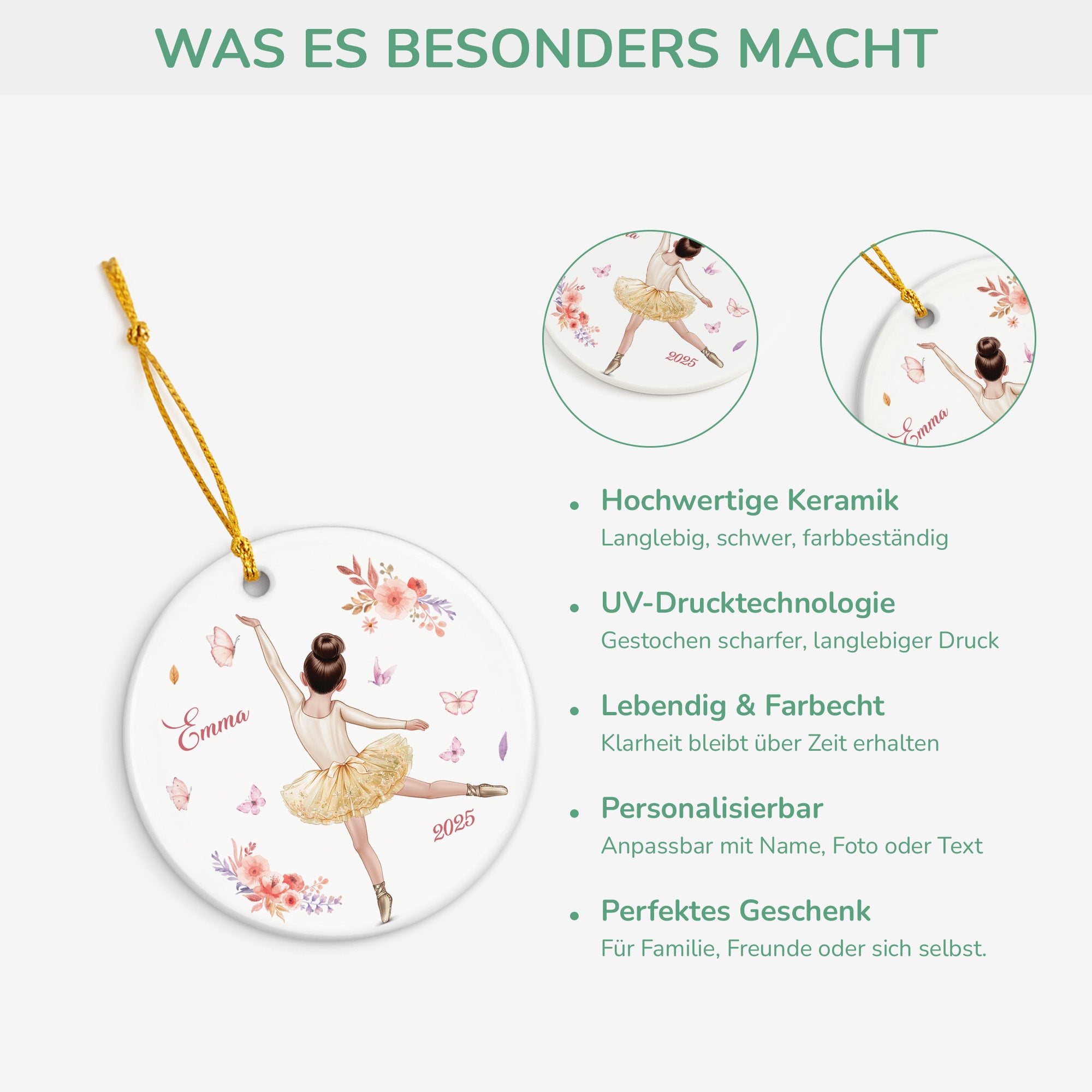 5840OGE4 ballerina personalisierte keramik ornamente kinder 5840O8QQK
