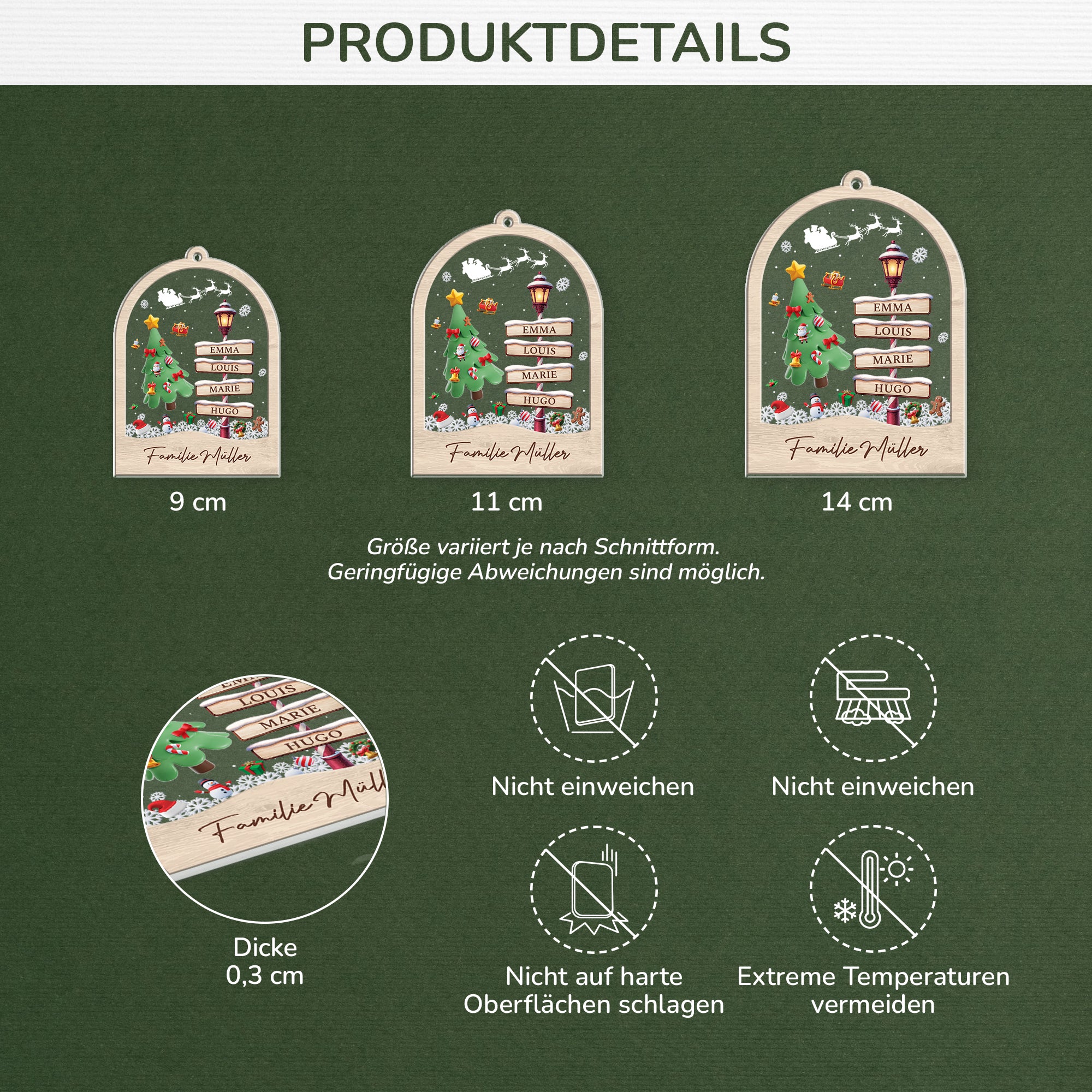 5843OGE3 die familie strassenschilder personalisierter weihnachtsschmuck_ acryl familie 5843O8TNI