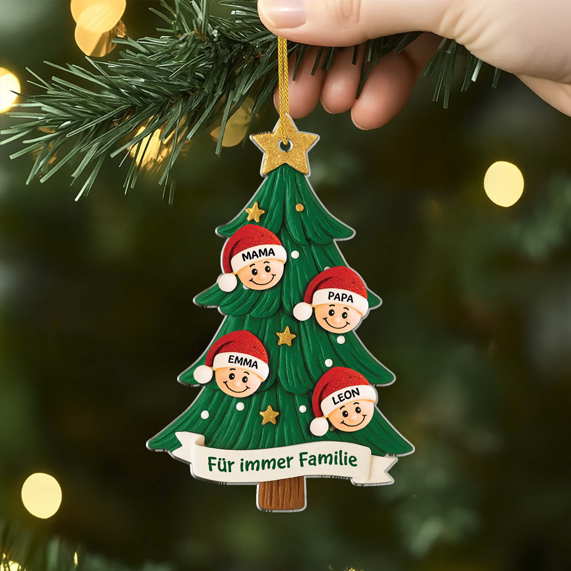 5848OGE2 3d druck effekt fur immer familie personalisierter weihnachtsschmuck acryl 5848OKMTI