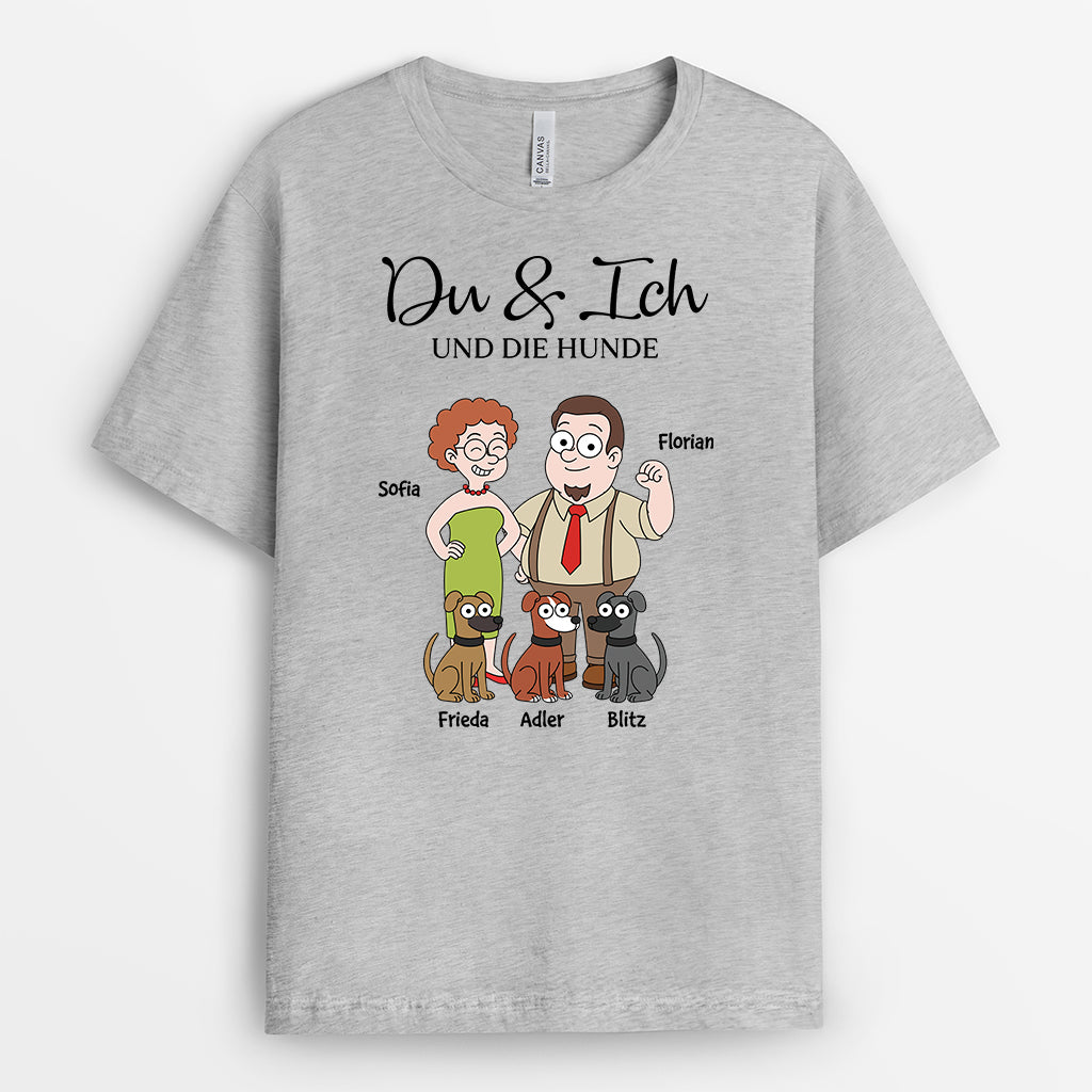 5854AGE2 du ich und der hund partner t shirt personalisiert 5854AKQ7C