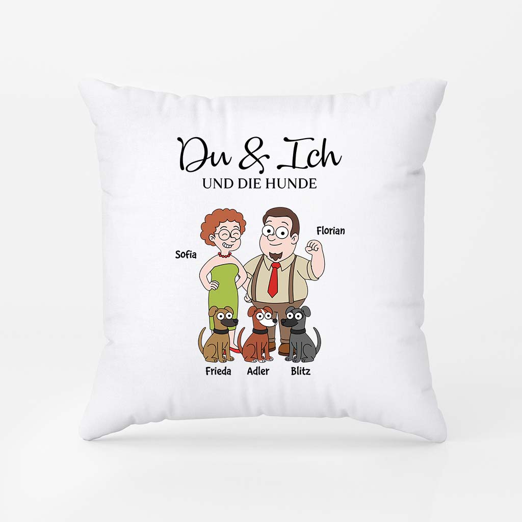 5854PGE2 du ich und der hund partner kissen personalisiert 5854PKQ7C
