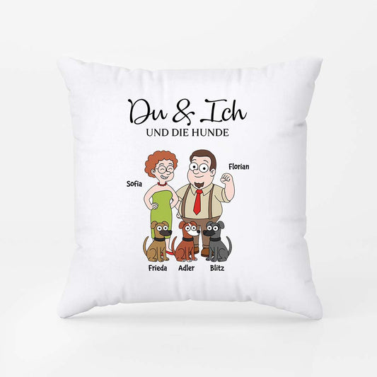 5854PGE2 du ich und der hund partner kissen personalisiert 5854PKQ7C