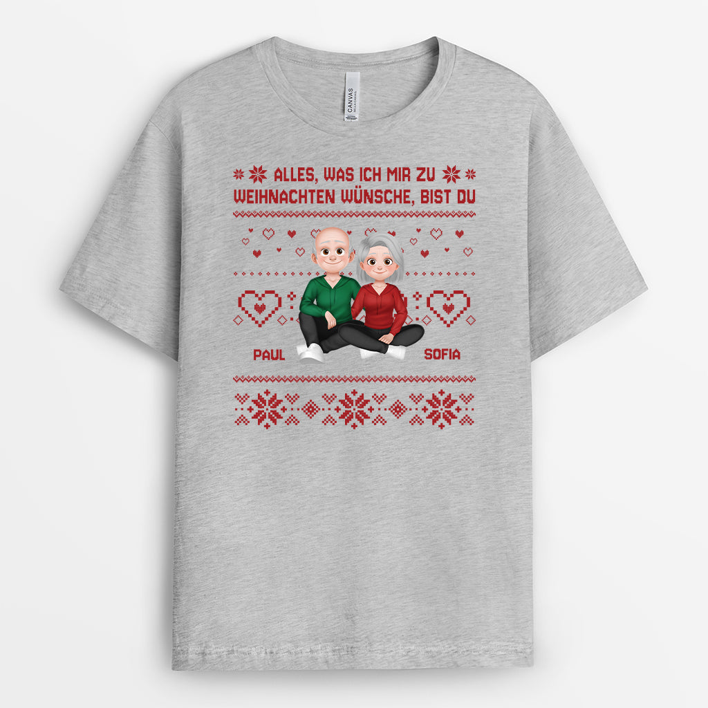 5860AGE2 alles was ich mir zu weihnachten wunsche bist du partner t shirt personalisiert 5860AKZNG