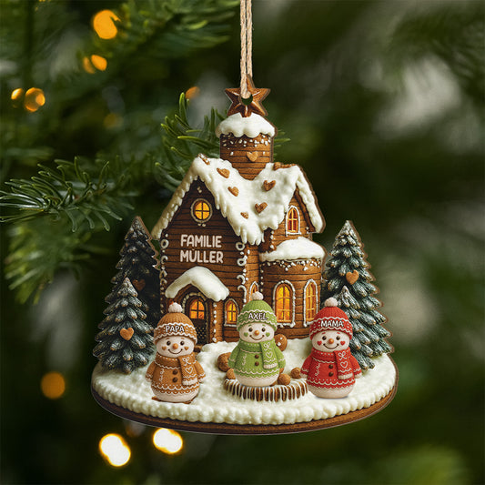 5865OGE1 3d druck effekt die familie holzhaus schneemann personalisierte 1 schicht holz ornamente weihnachten 5865OKL5I