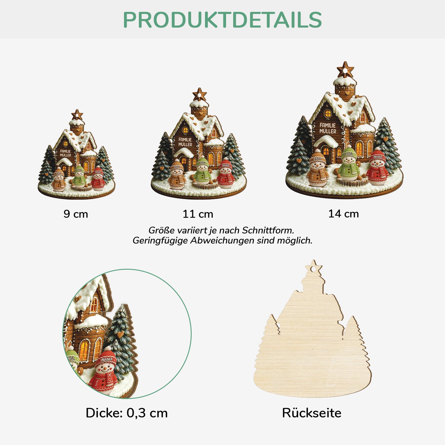 5865OGE3 3d druck effekt die familie holzhaus schneemann personalisierte 1 schicht holz ornamente weihnachten 5865OKL5I