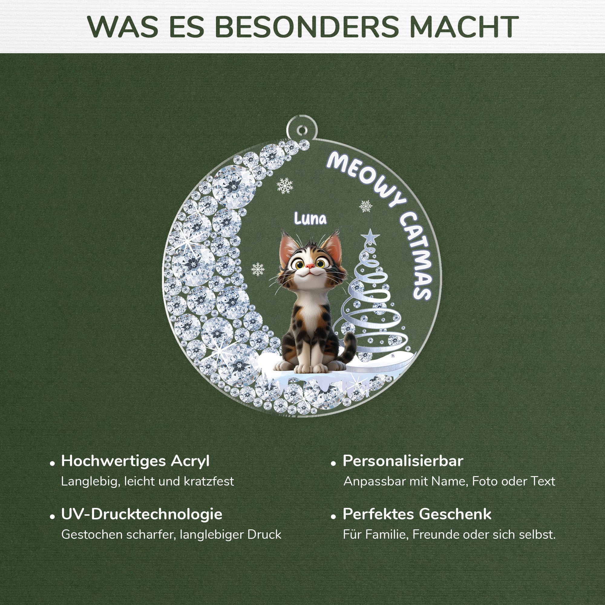 5867OGE4 3d druck effekt meowy catmas personalisierter weihnachtsschmuck acryl katzen 5867OKQMD