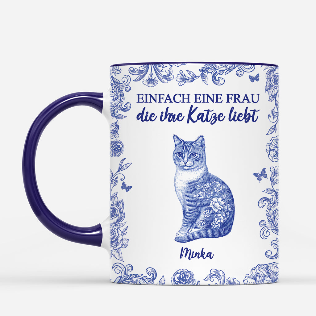 Toile De Jouy Einfach Ein Junge Der Seine Katze Liebt - Personalisiert