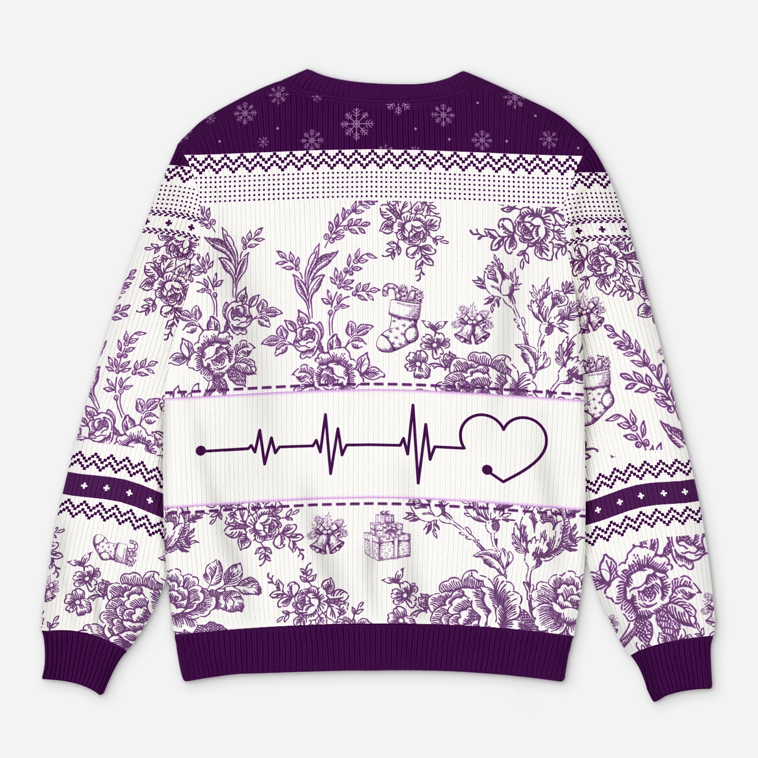 5879WGE3 toile de jouy omas herzen personalisierter weihnachtspullover_ oma 5879WKMTA