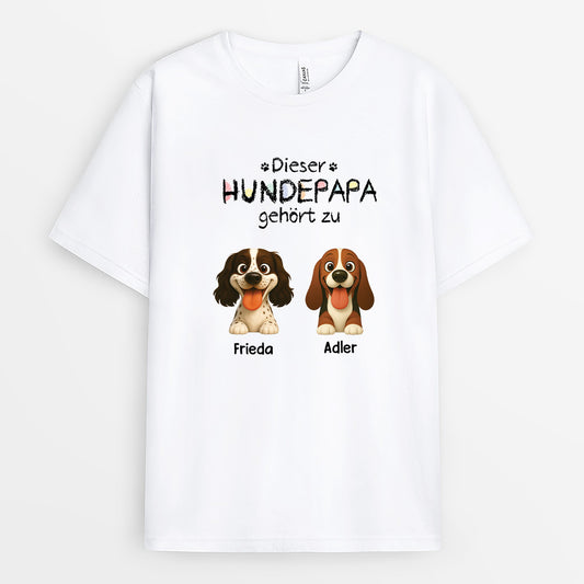 5883AGE1 dieser hundepapa gehort zu t shirt hund personalisiert buntstifte 5883AKV0C