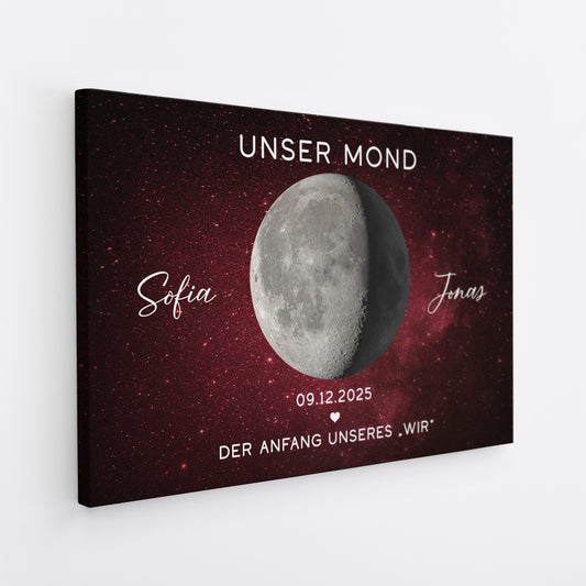 5885CGE2 der beginn unseres fur immer personalisierte leinwand paar mondphasen 5885C8MZG