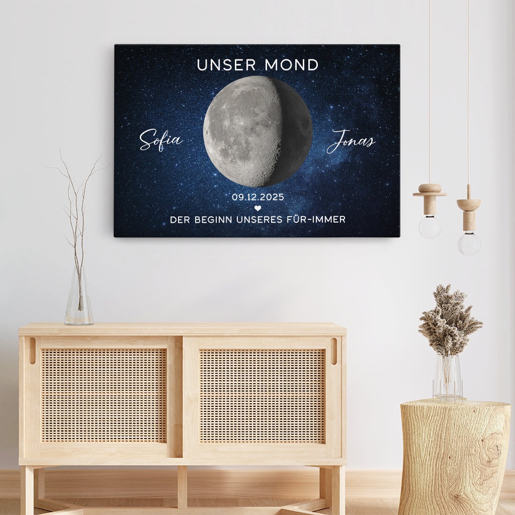 5885CGE3 der beginn unseres fur immer personalisierte leinwand paar mondphasen 5885C8MZG