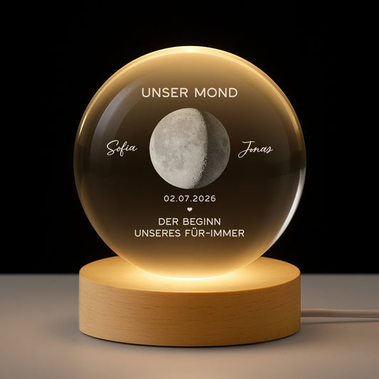 5885LGE1 die nacht in der wir geheiratet haben personalisierte paar geschenke  kristallkugel mondphase 5885l8pzg