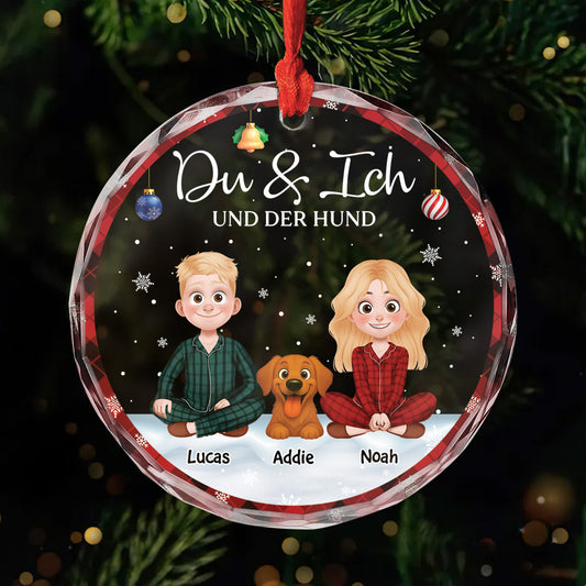 5896OGE1 du ich und die hunde weihnachtsschmuck personalisiert_ glas paare 5896OKV0C