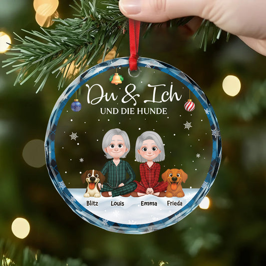 5896OGE2 du ich und die hunde weihnachtsschmuck personalisiert_ glas paare 5896OKV0C