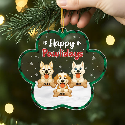 5897OGE2 merry woofmas weihnachtsschmuck personalisiert_ acryl hunde 5897OKZZC