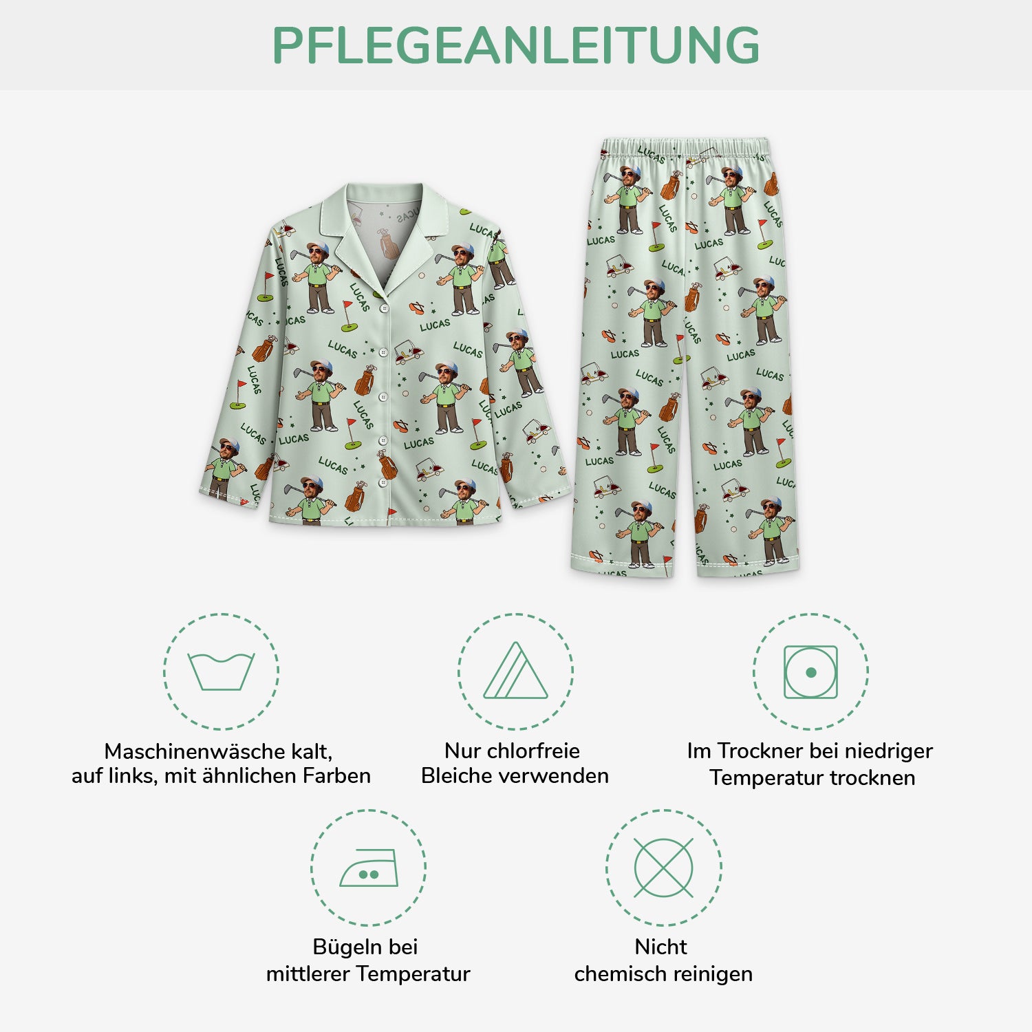 5910VGE4 golf personalisierte pyjamas mit gesicht weihnachten 5910V3QZB_28806f24 1017 43ce 9d1a fe8a3e1b6018