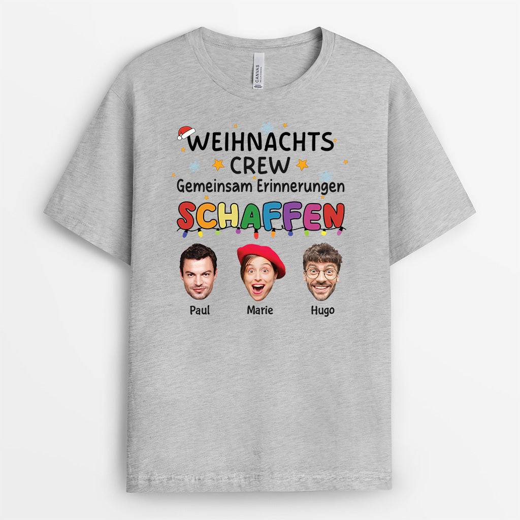 5912GE2 weihnachts crew gemeinsam erinnerungen schaffen personalisiertes t shirt freundin_ mit gesicht 5912AKZMF