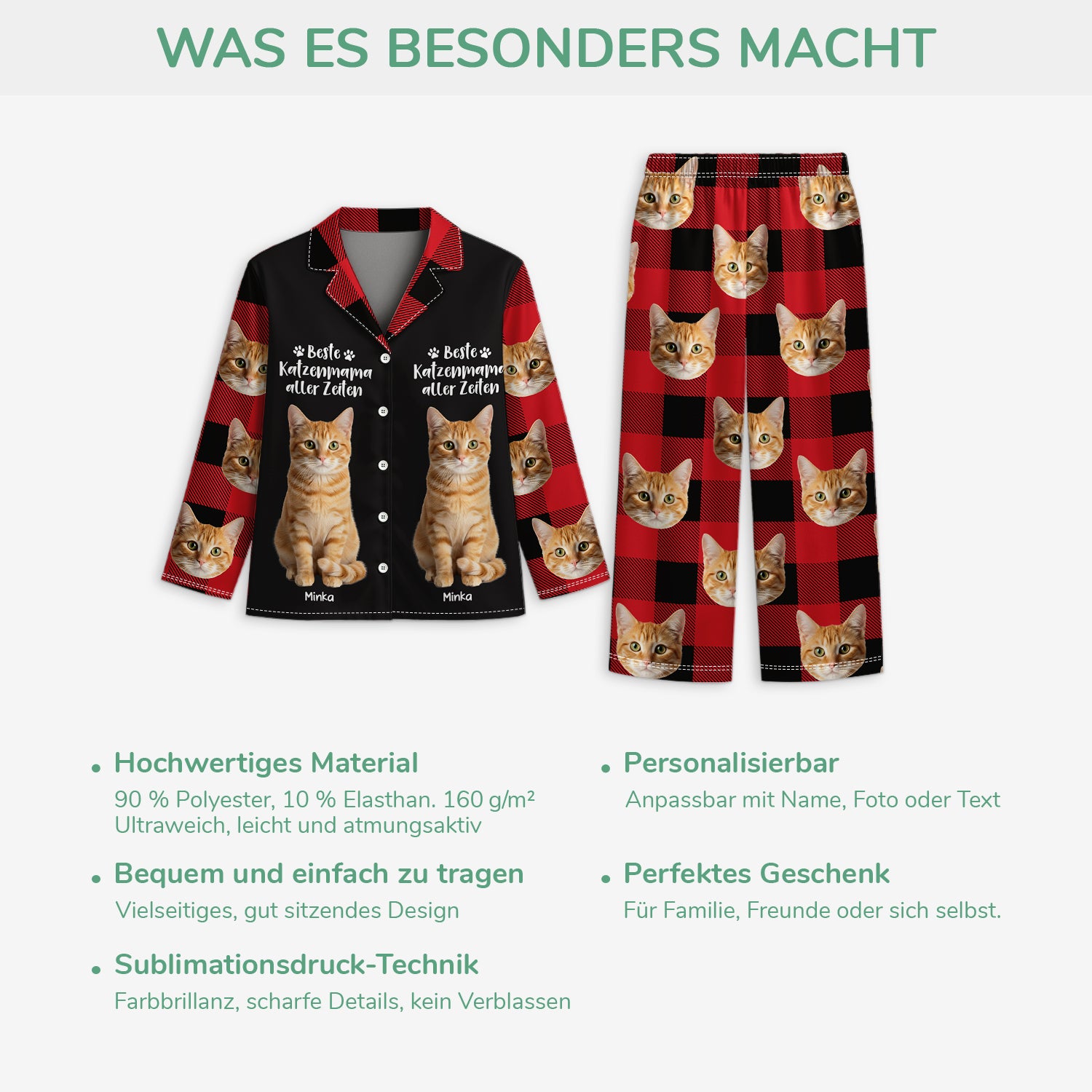 5914VGE5 bester katzenpapa aller zeiten personalisierte pyjama_ katze mit foto 5914VTHCD