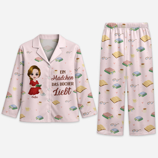 5915VGE1 einfach ein madchen das bucher liebt personalisierte pyjama damen_ leseratten_ 5915V3QZA