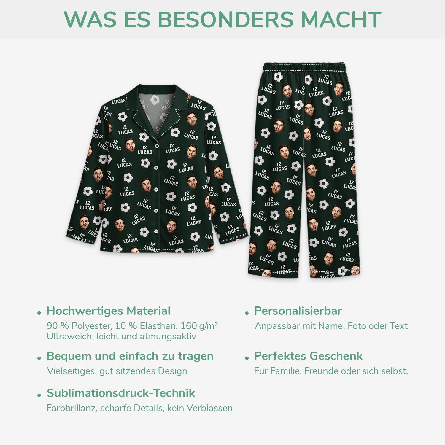 5916VGE5 sportarten mit gesicht personalisierte pyjama damen_ und herren 5916V3QCB