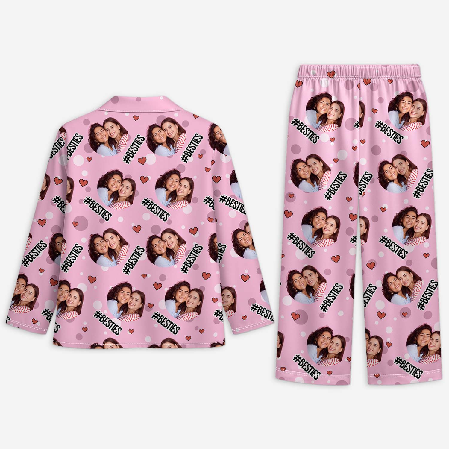 5918VGE2 fur meine bestie personalisierte pyjamas_ beste freundinnen mit gesicht 5918V8XCF