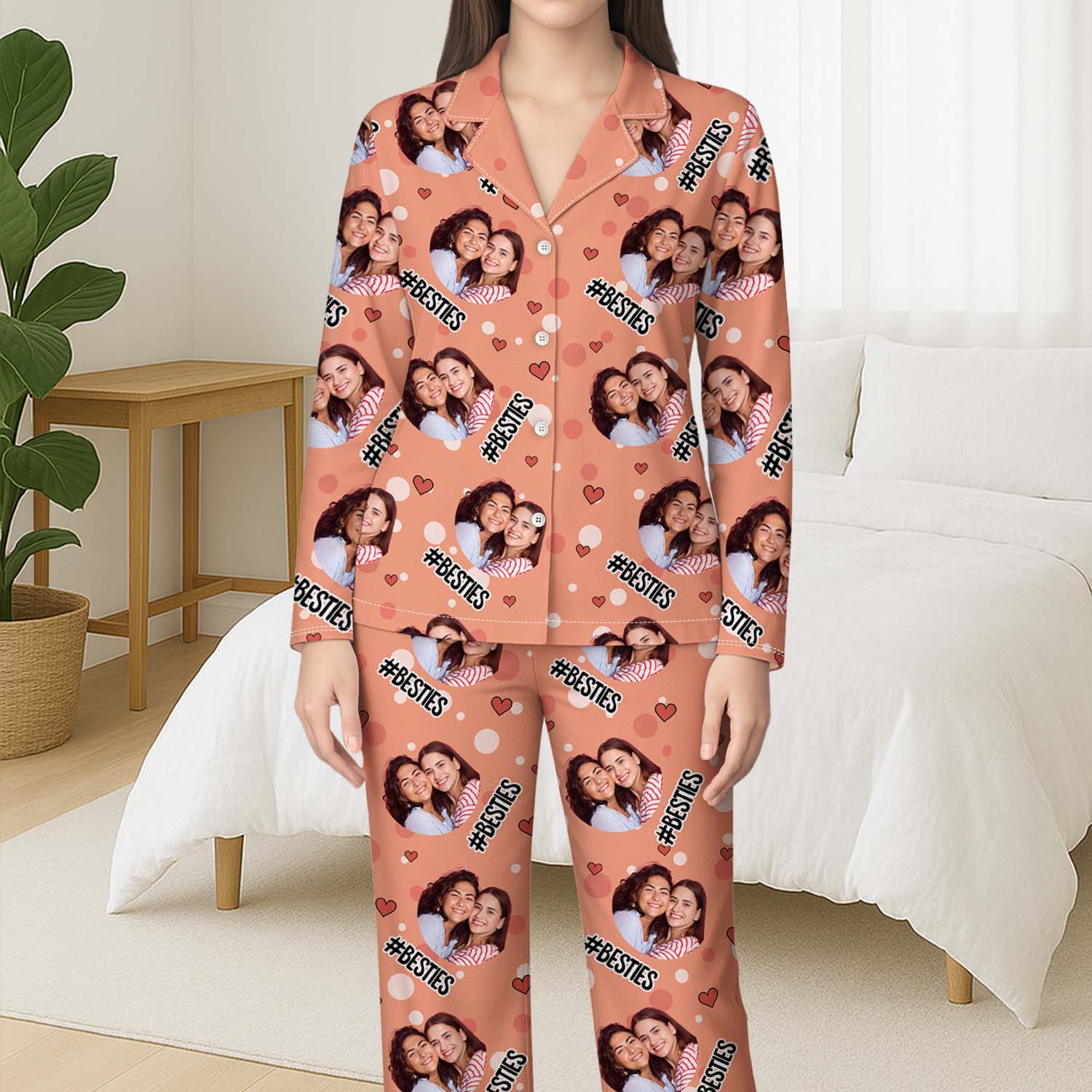 5918VGE3 fur meine bestie personalisierte pyjamas_ beste freundinnen mit gesicht 5918V8XCF