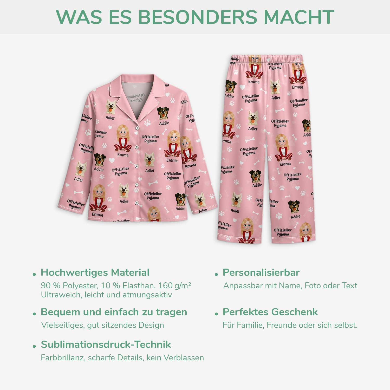 5924VGE5 offizieller pyjama personalisierte pyjama_ hund 5924VYNC