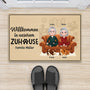 5933DGE2 willkommen in unserem zuhause hund fussmatte personalisiert paar_ 5933D6HNC