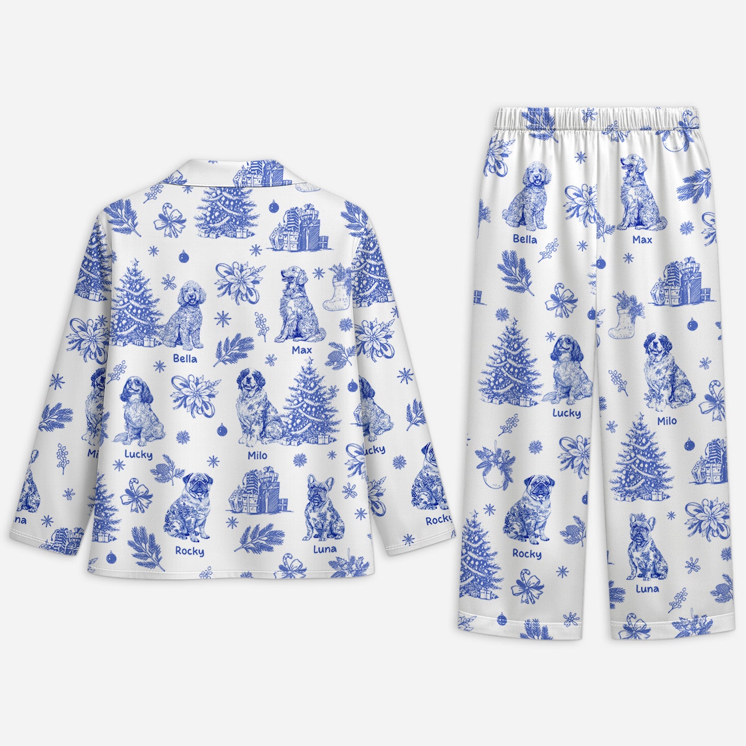 5938VGE2 hund toile de jouy personalisierte pyjamas_ 5938V6ZMC