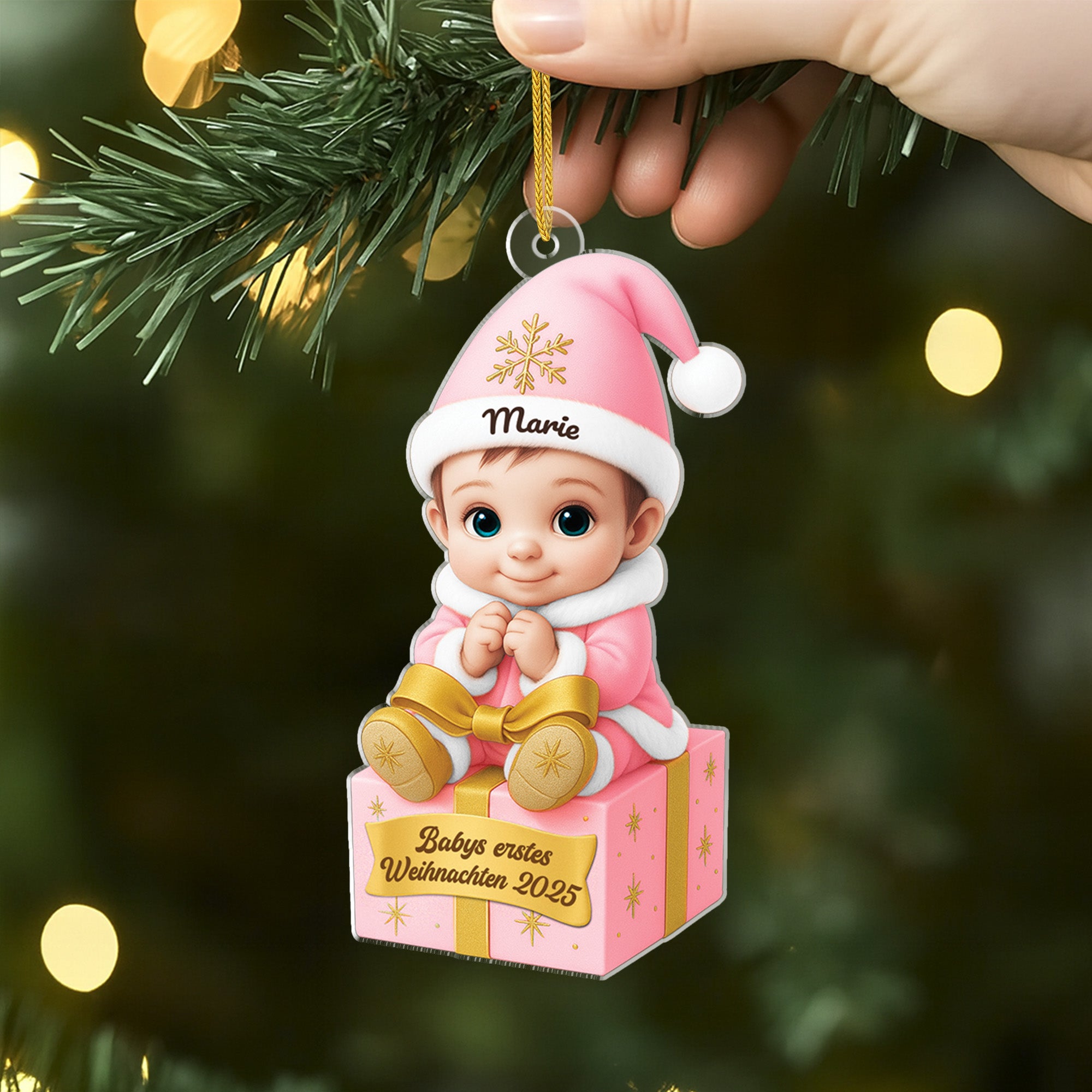 5939OGE2 3d druck effekt erstes weihnachten personalisierter weihnachtsschmuck_ acryl zur geburt eines babys 5939O3HMK