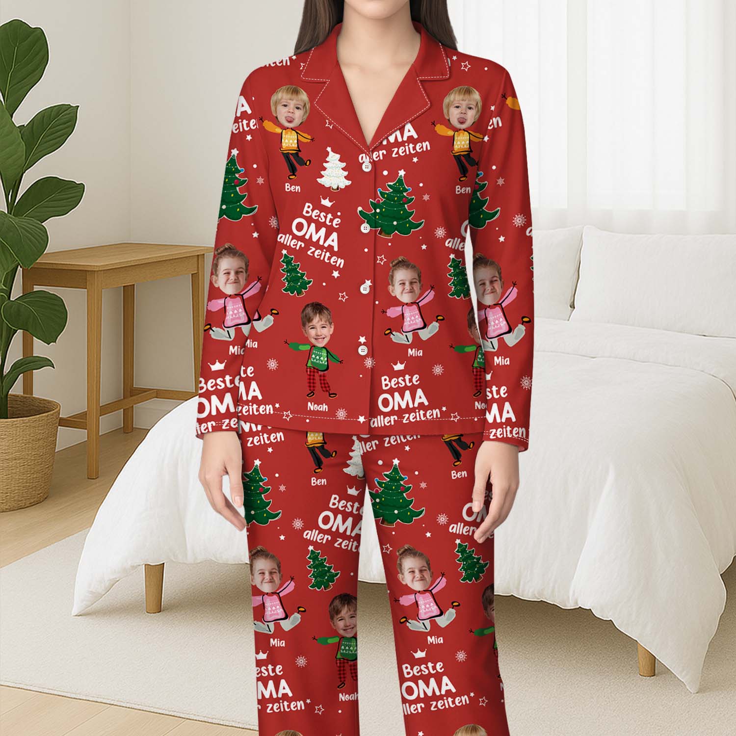 5955VGE3 bester opa aller zeiten personalisierte pyjamas weihnachten oma opa mit gesicht 5955V8YZB