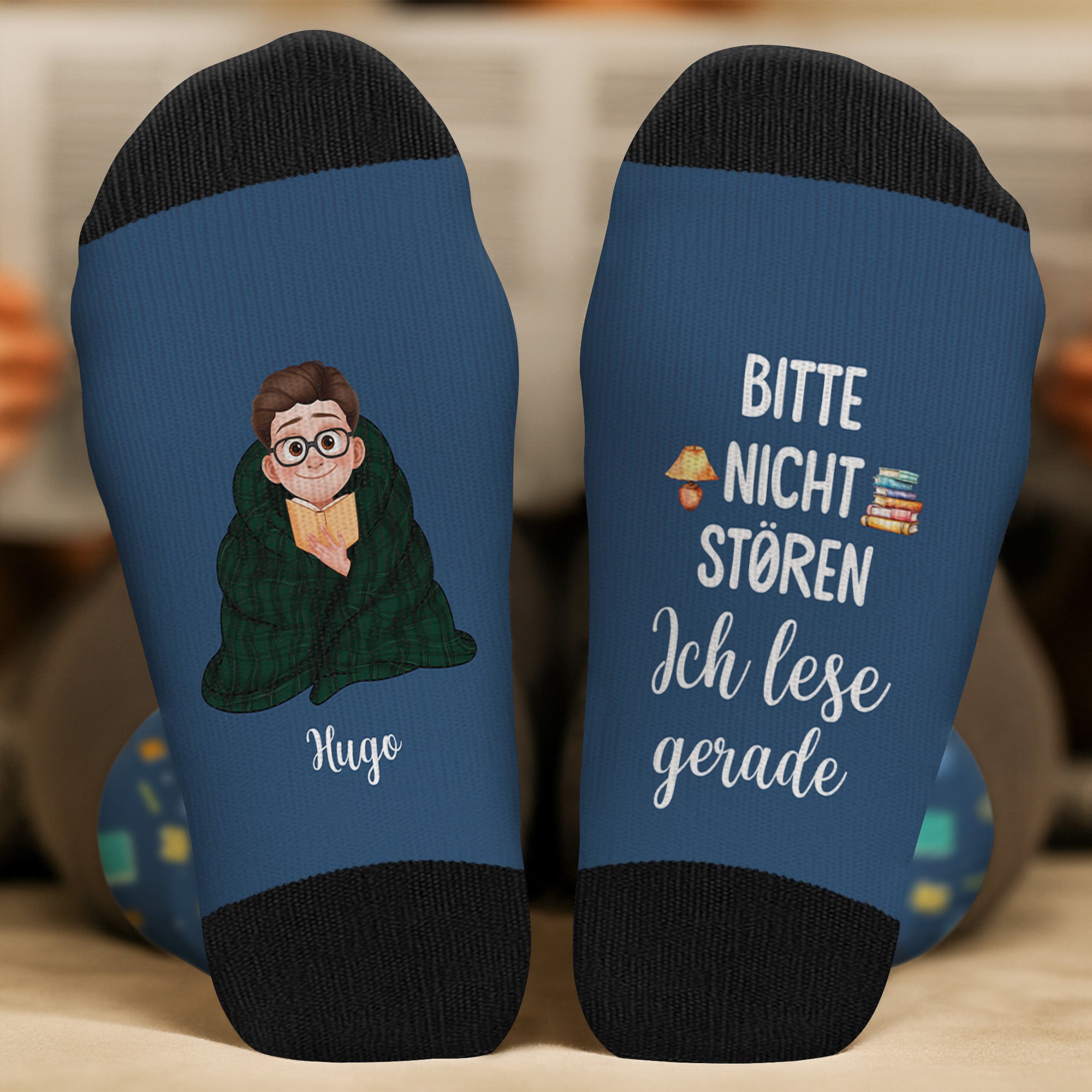 5960JGE2 bitte nicht storen ich lese gerade socken personalisieren text_ leseratten_ manner frauen 5960J8MAA