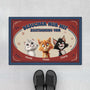 5981DGE1 besucher nur mit genehmigung der katze cartoon fussmatte katzen personalisiert 5981D8TZD